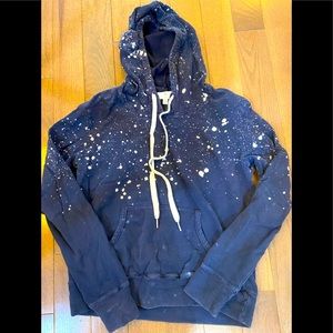 Socialite navy bleach splatter hoodie - small